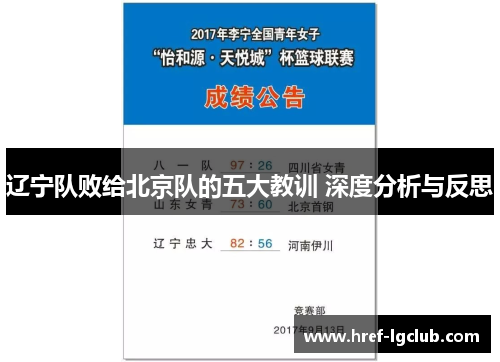 辽宁队败给北京队的五大教训 深度分析与反思