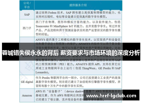 蓉城错失侯永永的背后 薪资要求与市场环境的深度分析